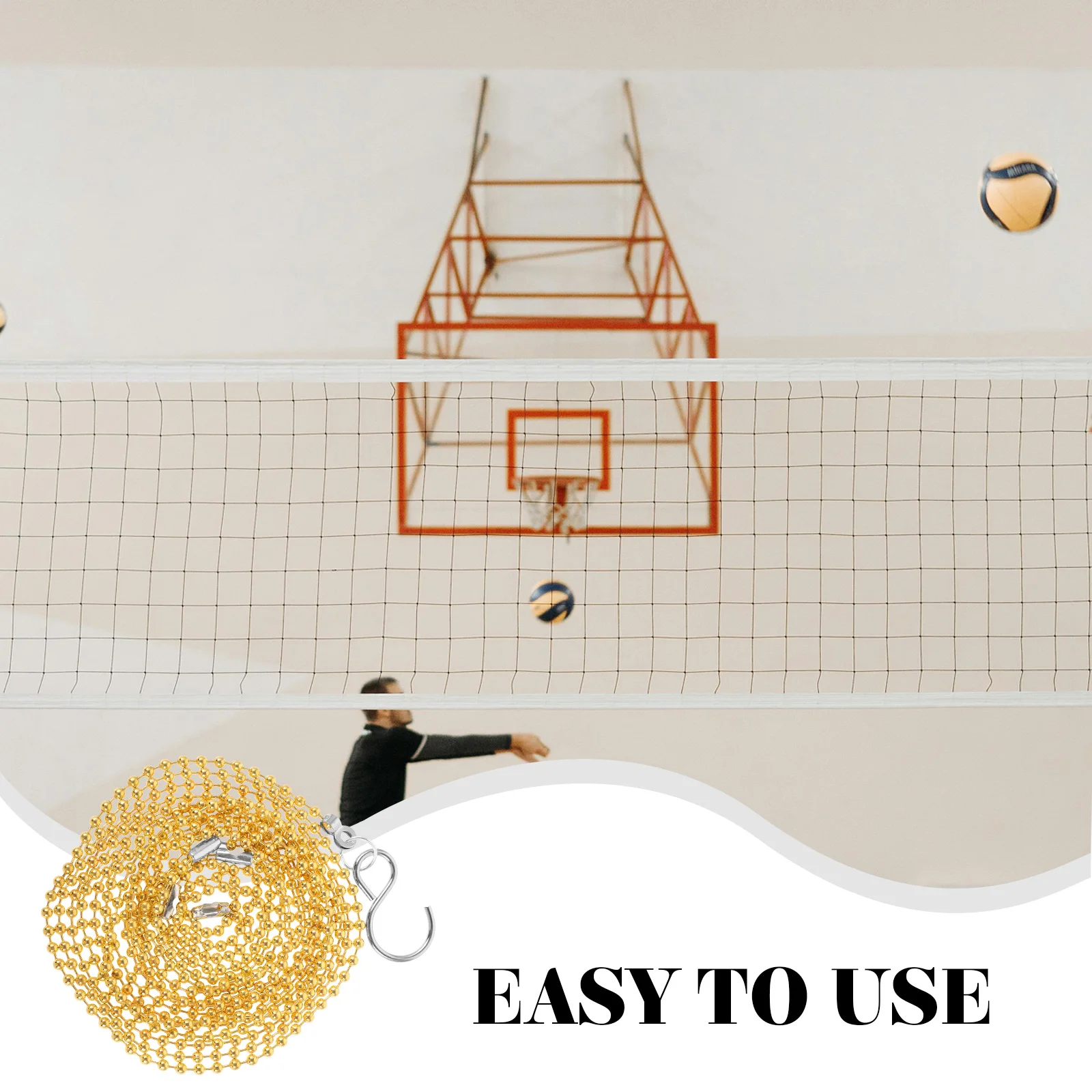 

4 Pcs Volleyball Net Measurement Chain Backyard Locator Nets Supplies Equipment