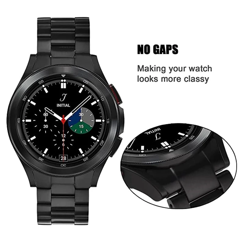 Metal Strap+Protective Case+Bezel Ring+Tempered Glass for Samsung Galaxy Watch  5 Pro 45mm Bracelet Band