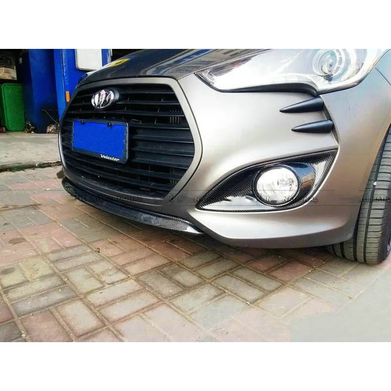 

For Hyundai Feisi Veloster Carbon Fiber Modified Front Lip Small Bracket Head Lip Front Shovel Cover Body Kit