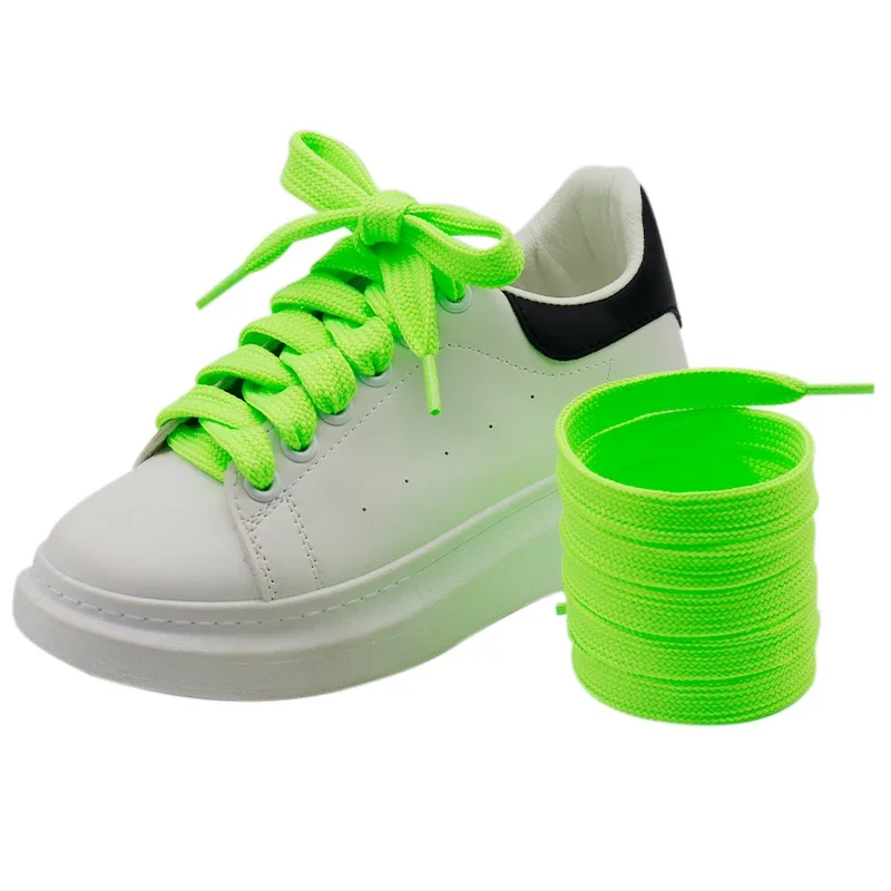 Widened 18mm Width Double Layer Wide Laces Sneakers Solid Color Flat Fat Shoestrings Air Queen Bootlaces Force Shoelaces Cord