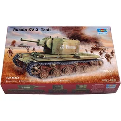 Trumpeter 00312 1/35 Soviet Russian KV2 KV-2 1940 Heavy Tank Display Military Gift Plastic Assembly Building Model Kit