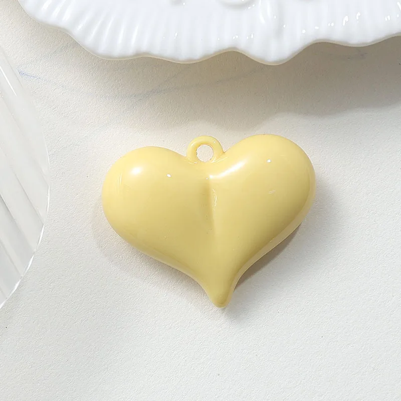 5pcs Handmade DIY Bead Findings & Components, Heart Shape
