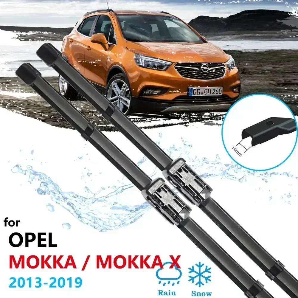 For Opel Mokka 2013 2014 2015 2016 2017 2018 2019 Front Windscreen Brushes Washer Accessories Vauxhall Mokka X Car Wiper Blades