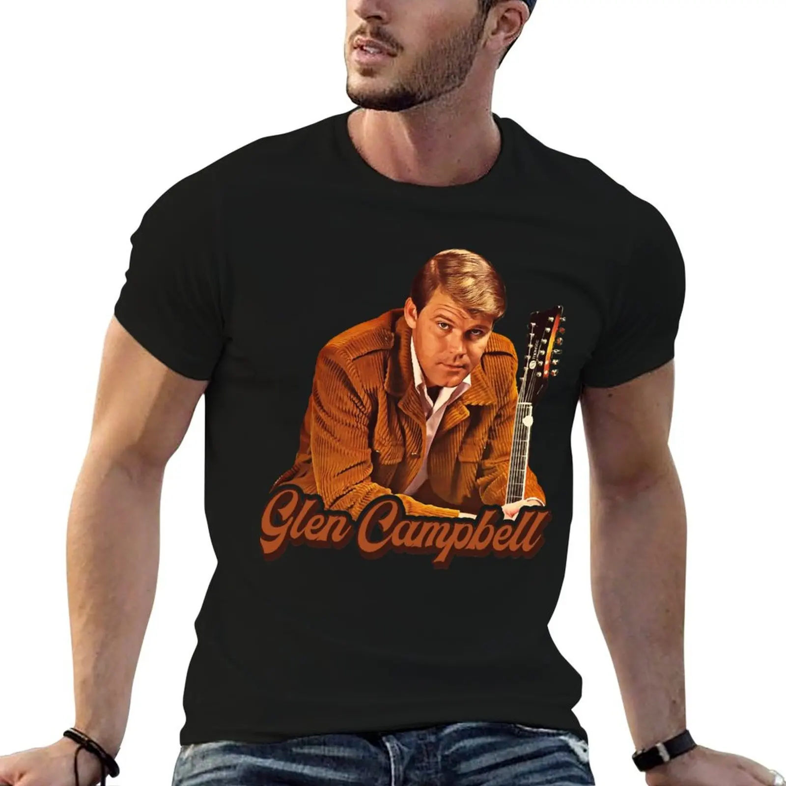 Glen Campbell Retro 70s Colorway T-Shirt anime basketball graphic tees men clothings