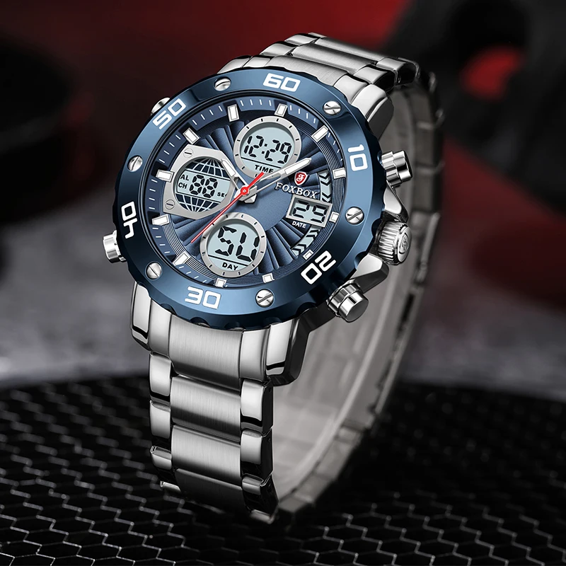 Mens Watches Luxury Fashion Sport Watch LIGE Brand New Men Quartz Analog Digital Clock Male Waterproof Stainless Steel Watches