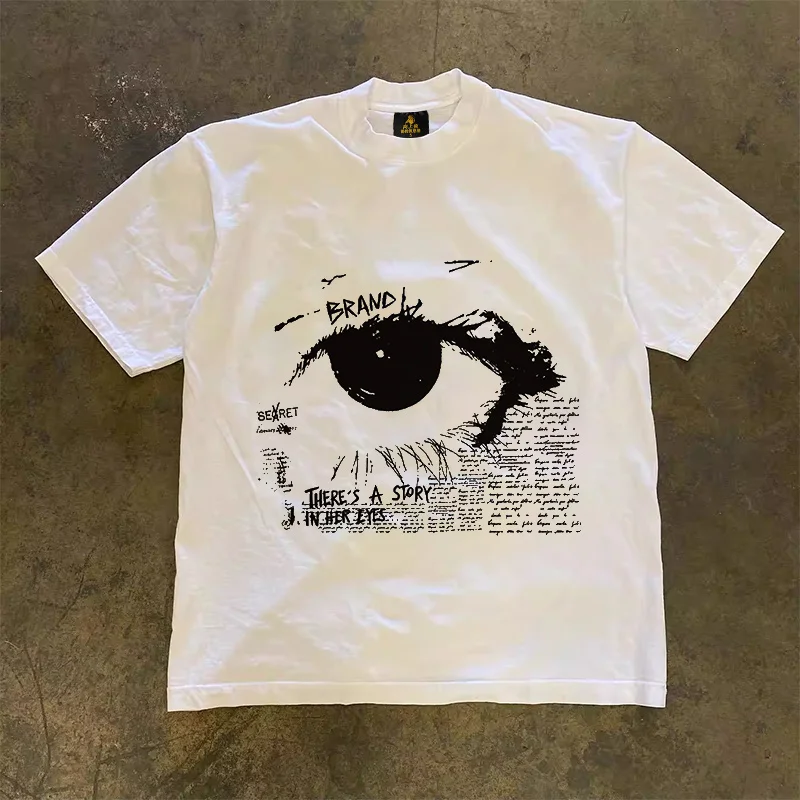 Loose Fit Cotton T-Shirt Unisex Short Sleeve Double Thread UPUPXIA Hero Print Sweat Absorbent round Neck Casual Summer Top