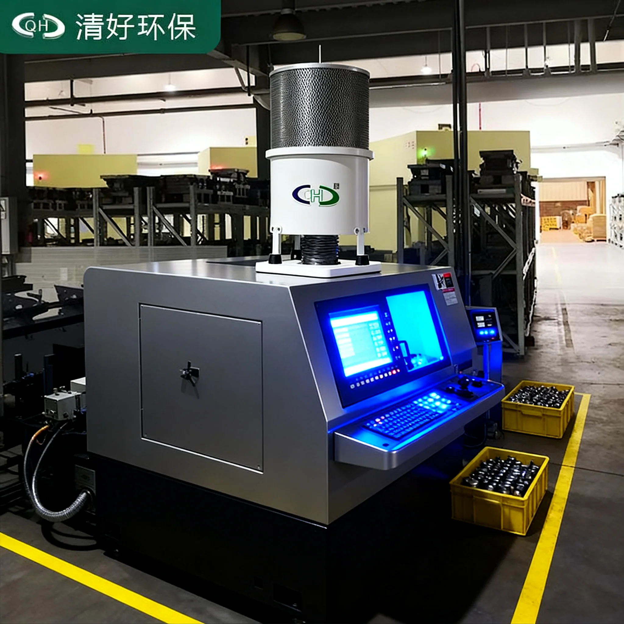 New Compact Wall-Mounted Centrifugal Oil Mist Collector 300-2000m/h Airflow 0.12-0.75kw Motor For Small Machine Shops