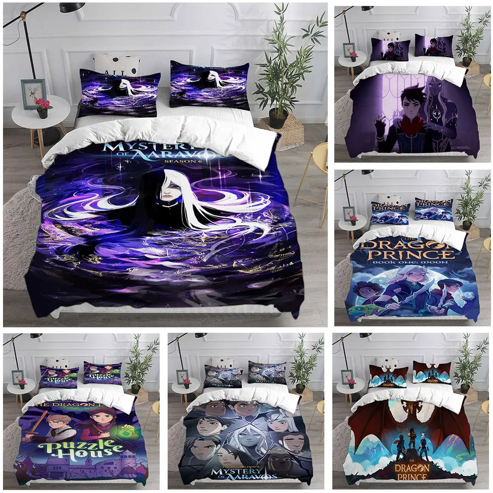 The Dragon Prince Season 1 (2018) Bedding Sets Bed Cover Comforter Duvet Cover Pillow Case 2-3 Pieces Sets Bedroom Decor