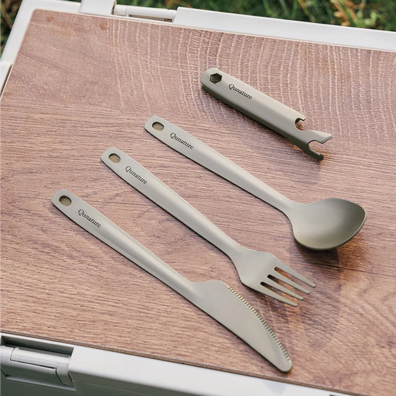 Camping Cooking Knife Set - Pure Titanium Tableware Set Outdoor Household