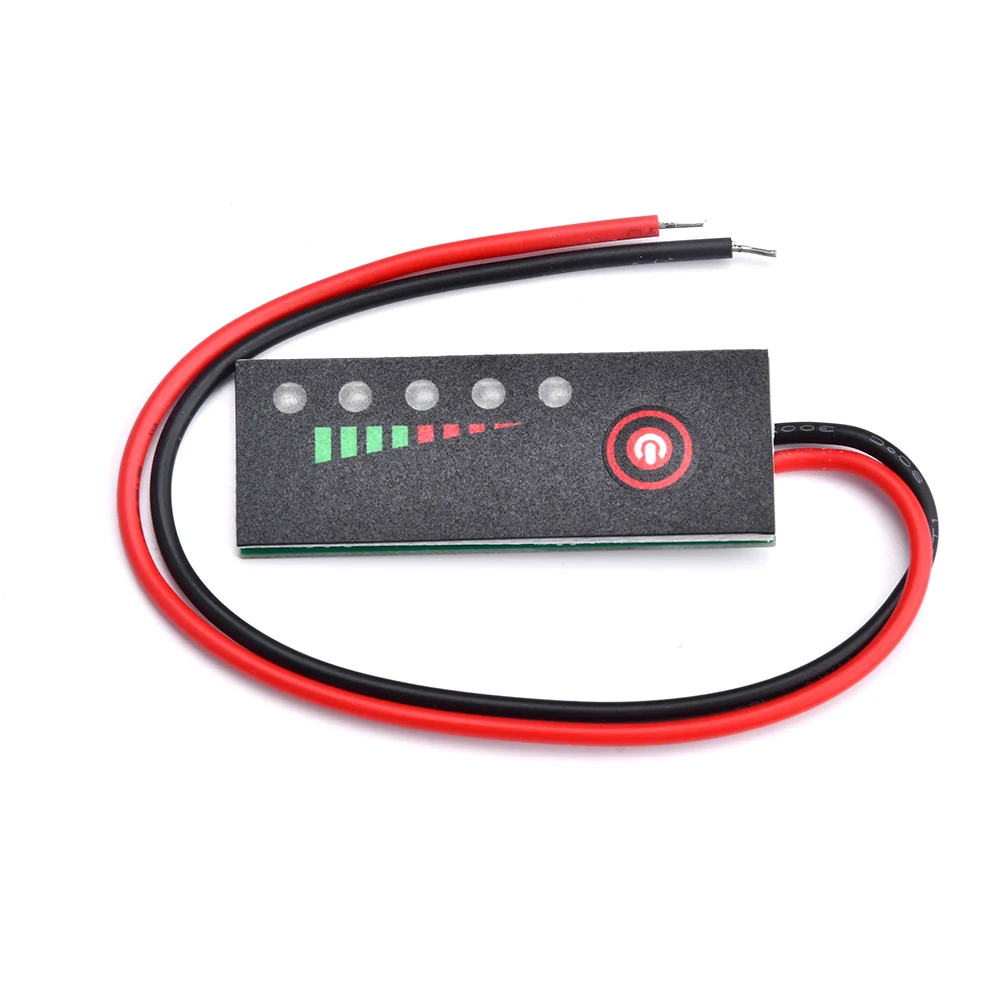 Lithium Battery Pack Power Indicator Battery Power Percentage Display Anti-reverse Connection Lithium Battery Level Indicator