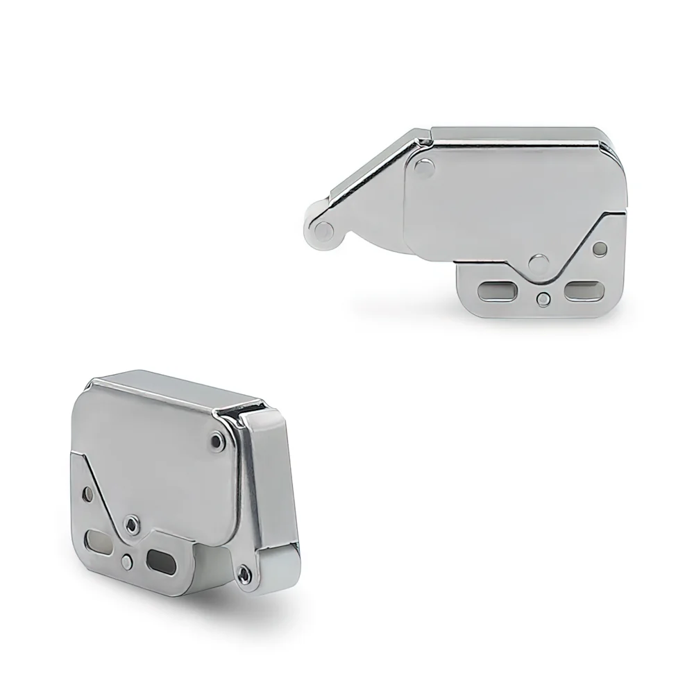 4 مجموعات صغيرة تعمل باللمس مزلاج التلقائي الربيع دفع الصيد ترتد قفل لمجلس الوزراء خزانة الأبواب الأثاث الأمن قفل 49 X28mm