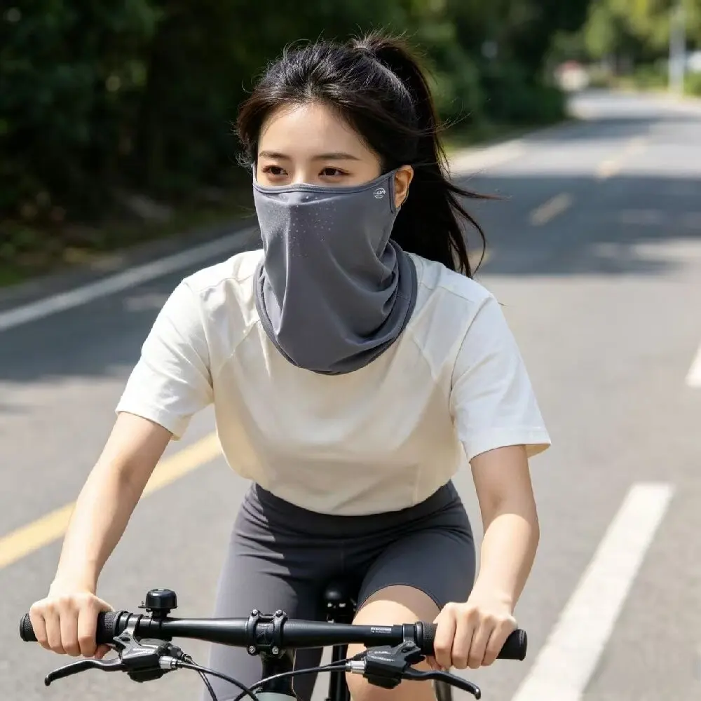 

Шарф-труба из ледяного шелка, защита от ультрафиолета, ветрозащитная маска для лица для мужчин и женщин, легкая и дышащая, для защиты от солнца, для занятий спортом.