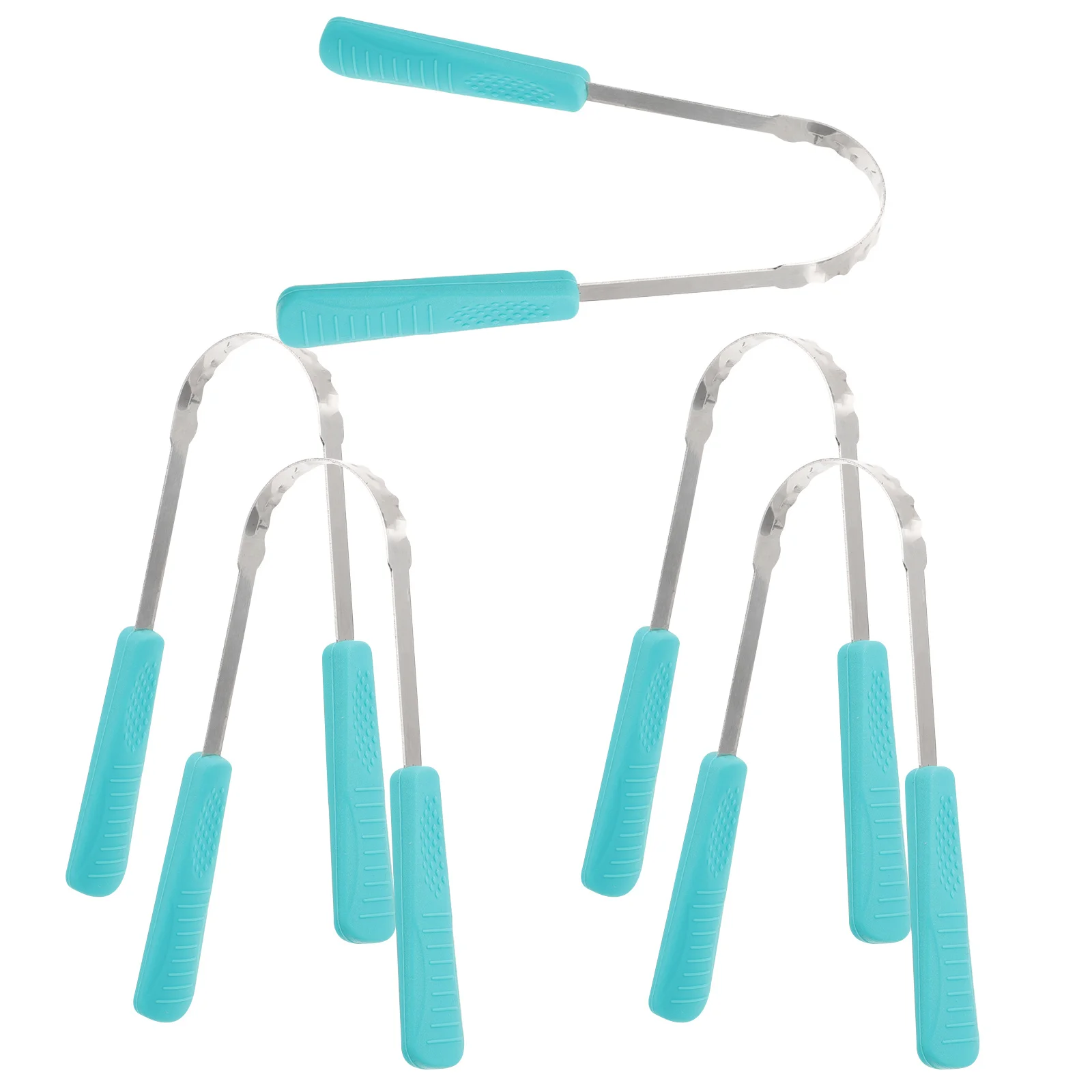 5 raschietti per lingua in acciaio inossidabile, strumento portatile per la pulizia della lingua, rinfrescante per l'alito, detergente per l'igiene orale per adulti
