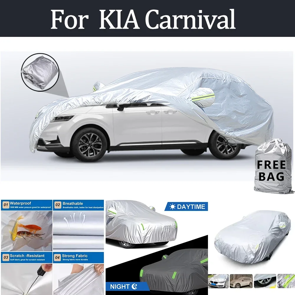 

For KIA Carnival Car Cover Outdoor Protection Covers Snow Sunshade Waterproof Dustproof Exterior UV Car Accessories