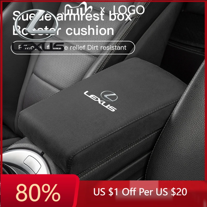 

2026 Hot Interior Stickers Car Armrest Box Heighten Pad Suede Arm Rest Cushion For Lexus RX330 IS250 Ct200h ES300h RX350 IS300h