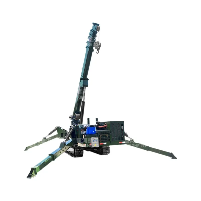 12 ton spider crane crawler spider crane oil electric dual power wireless remote control 1.5T-12T specifications can be