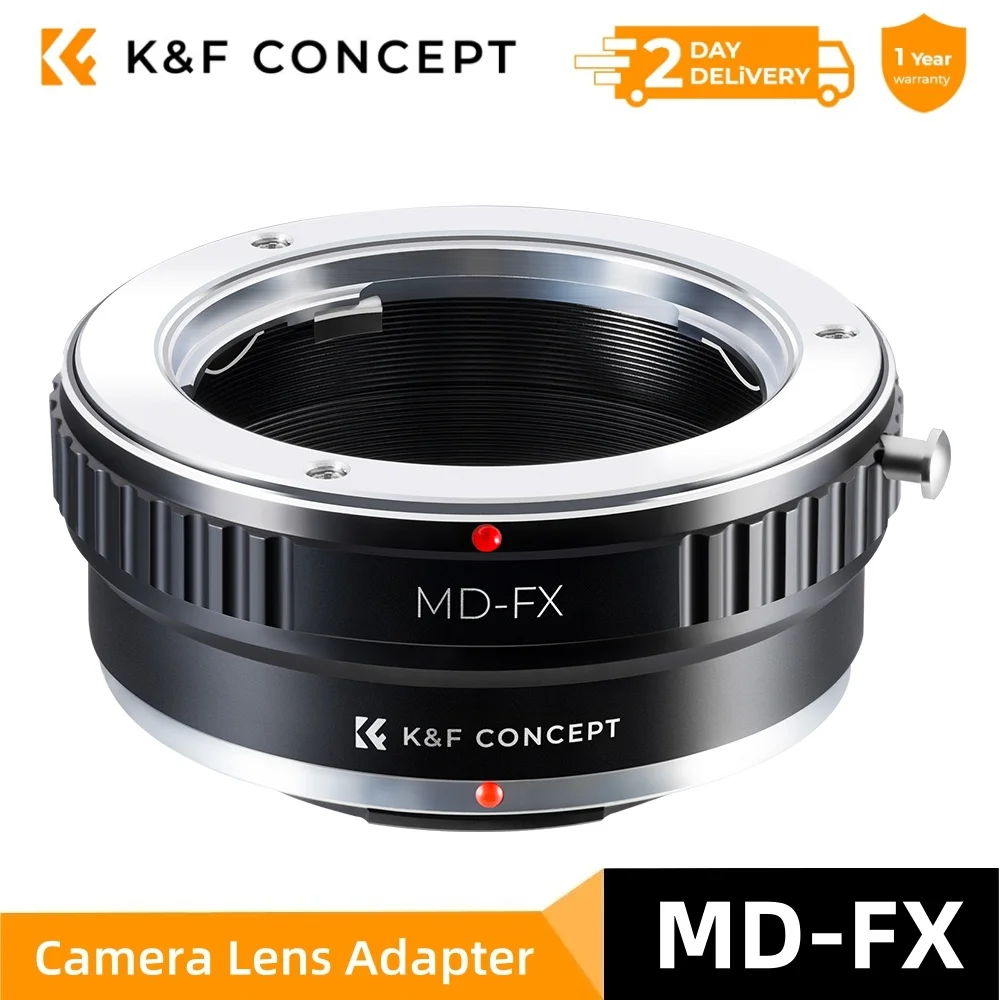 K&F Concept MD-FX Lens Adapter Ring for Minolta MD Mount Lens to Fujifilm Fuji X-Pro1 X-T10 X-A1 X-T2 X30 XF1 XQ1 Camera Mount