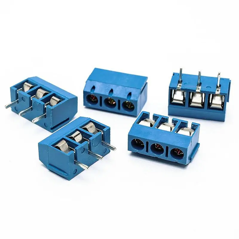 ABRW-400PCS Blue ABS KF301-3P 5.08Mm 3 Pin Connect Terminal Screw Terminal Connector