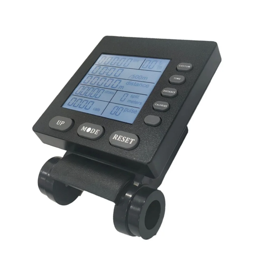 Air Resistance Rowing Machine Monitor Console with LCD Screen for Time Distance Strokes Calories and Heart Rate Tracking