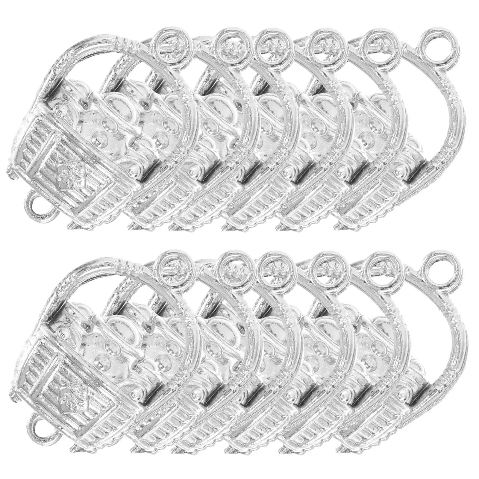 

40 Pcs Creative Small Flower Basket Hanging Decoration Christmas Ornaments Pendant Decorations Charm Bracelet Plastic Pendants