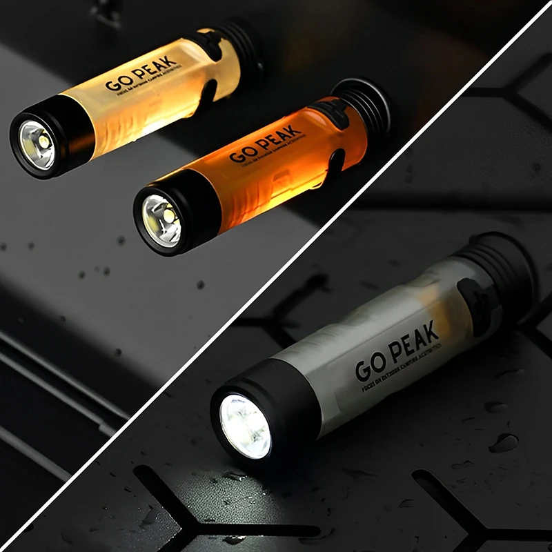 Mini LED Keychain Flashlight USB Rechargeable Pocket Torch 5050 Lamp For Outdoor Hiking Camping Emergency Use