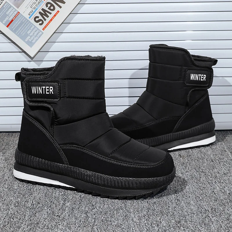 

New Men's Winter Boots Warm Plush Snow Boots High Quality Waterproof High-Top Men's Ankle Boots Outdoor Men Hiking Boots Sneaker