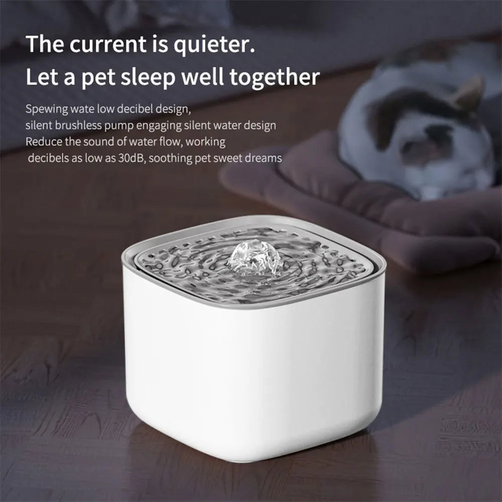 Cat Water Fountain 3L Automatic Pet Drinking For Cats Dog Water Dispenser Large Capacity  Easy To Clean USB Charged For Home