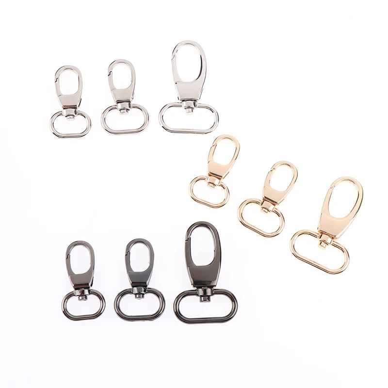 DIY Keychain Bag Part Accessories 2pcs 15mm-25mm Metal Swivel Bags Strap Buckles Lobster Clasp Collar Carabiner Snap Hook