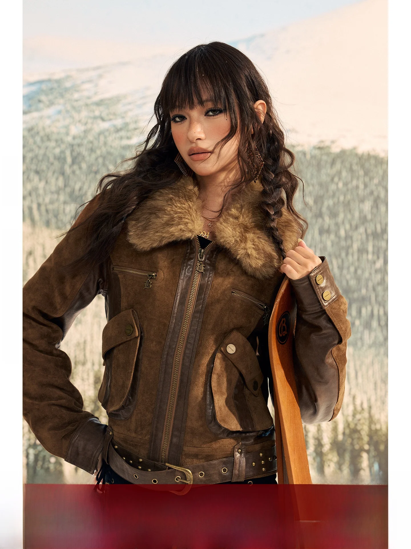 

Rebellious Cetition BeerBro 600g Thiened Suede PU Cotton Jaet Spicy Girl Autumn Winter Street Sle Straight Cut Coat