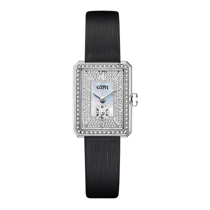 BONEST GATTI Women Quartz Watch 22mm Square Ladies Wristwatch Sapphire Mirror Waterproof Crystal Dial