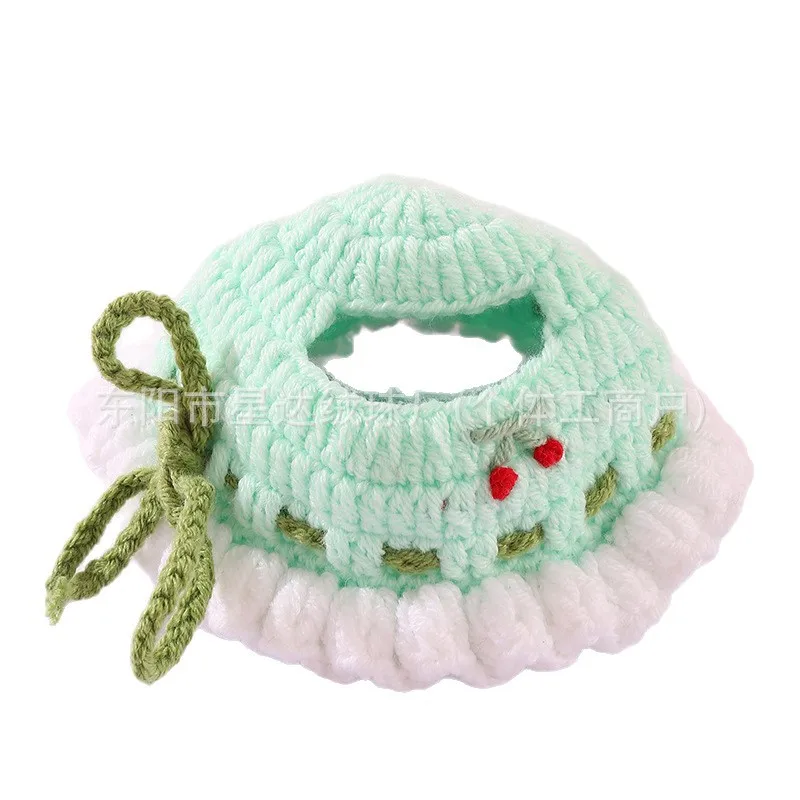 Nueva generación de ropa de bebé tejida labubu de 1, 2, y 3, conjunto de babero y manta, ropa de muñeca de ganchillo DIY, ropa cambiable