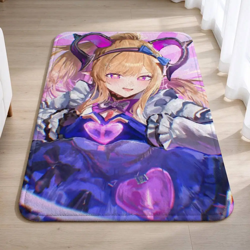 Ice Idol Liino Game Arknights Home Decor Short Plush Floor Mat, Non-Slip & Easy to Clean for Multi Doorways
