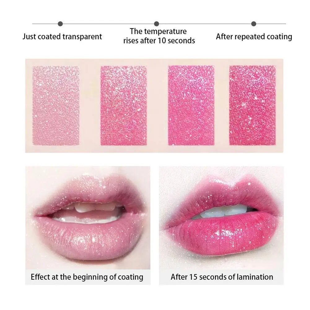 Starry Sky Jelly Lipstick scolorimento non Stick Cup paillettes impermeabili trucco nudo confortevole idratante labbra Gloss