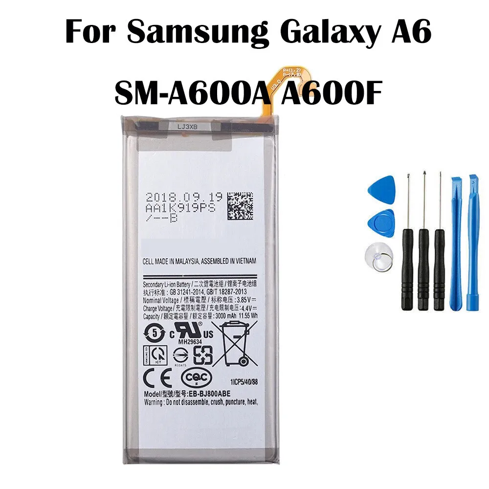 Battery EB-BJ800ABA ABE For Samsung Galaxy J6 SM-J600G J8 A6 SM-A600 A600T A600A