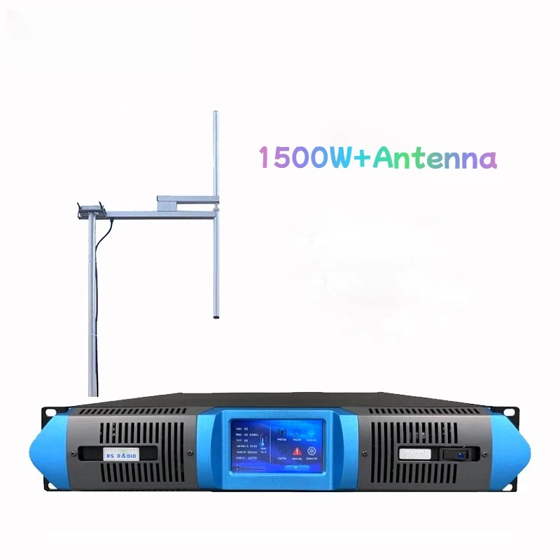 Transmisor FM + antena para estación de Radio, equipo de transmisión de 1500 vatios, 1500 w