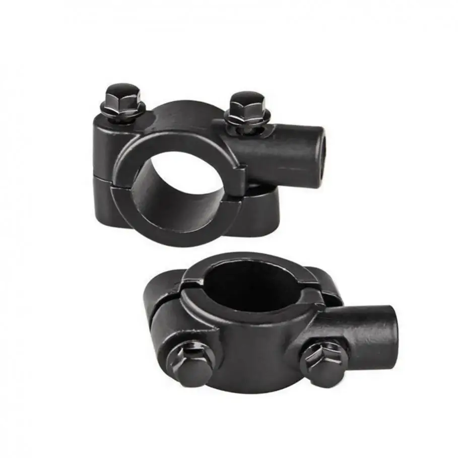 2Pcs Universal Motorcycle Convex Rear View Mirror with 10mm Bolt Handle Bar Mount Clamp for Cruiser Suzuki Honda Victory view 4