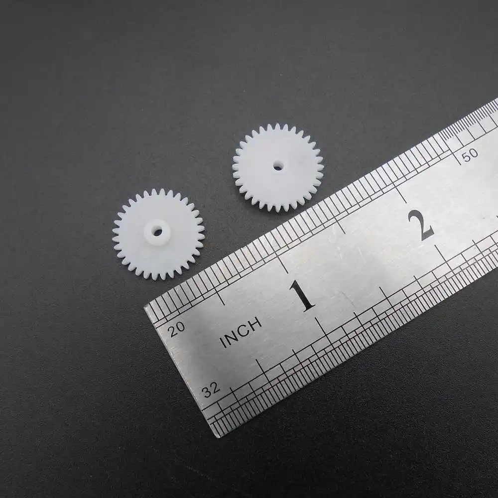 

200PC High-Strength POM/Nylon 32T Plastic Spur Gear 322A 32T2A for RC Car 0.5M 2mm Bore 1.95mm Tight Fit 17mm OD 4-5mm Thickness