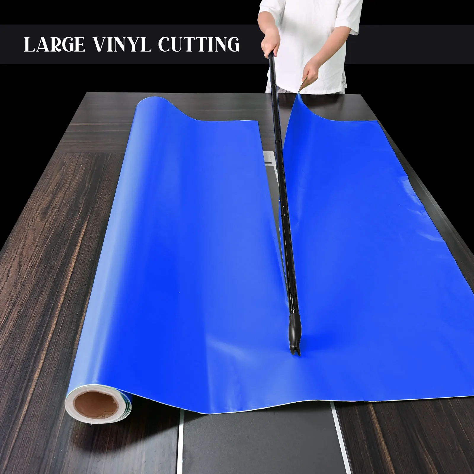 FOSHIO Extendable Long Handle Vinyl Film Cutter Car Foil Tints Wrapping Wallpaper Decals Slitting Knife Tool With Hidden Blades