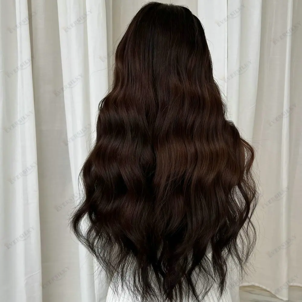 Ombre Red Brown Loose Wave U Part Wig Human Hair for Women Full Machine Made Glueless 1x4 V Part Wig Human Hair Daily Use