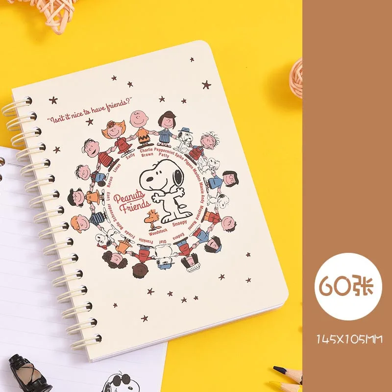 Imagem -06 - dos Desenhos Animados Snoopy Memo Pad Bobina Notepad Kawaii Dog Notebook Planejador de Etiquetas de Papelaria Sticker Post Material Escolar Pcs por Lote