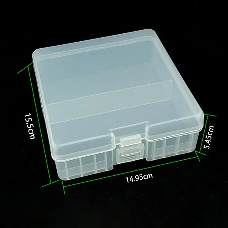 1PCS Portable Battery Holder Organizer for 100pcs AA Batteries 14500 Battery Case Cover Holder Storage Box Plastic Transparent