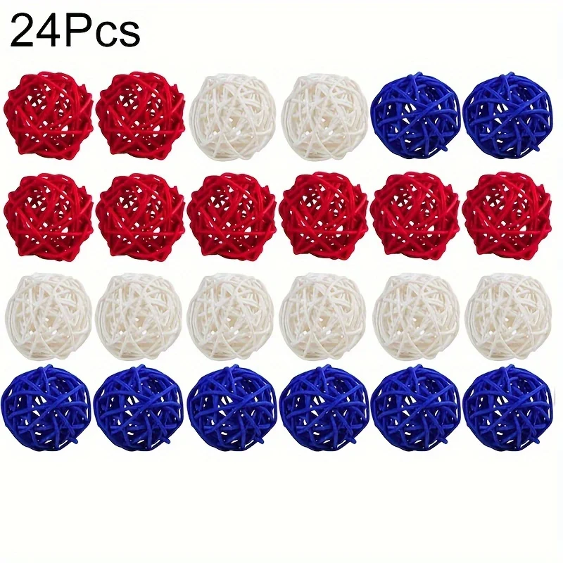 24pcs Weaving Balls, Holiday Decorations - Multifunctional Vase Fillers and Bowl Decorations, Decorative Vase Fillers