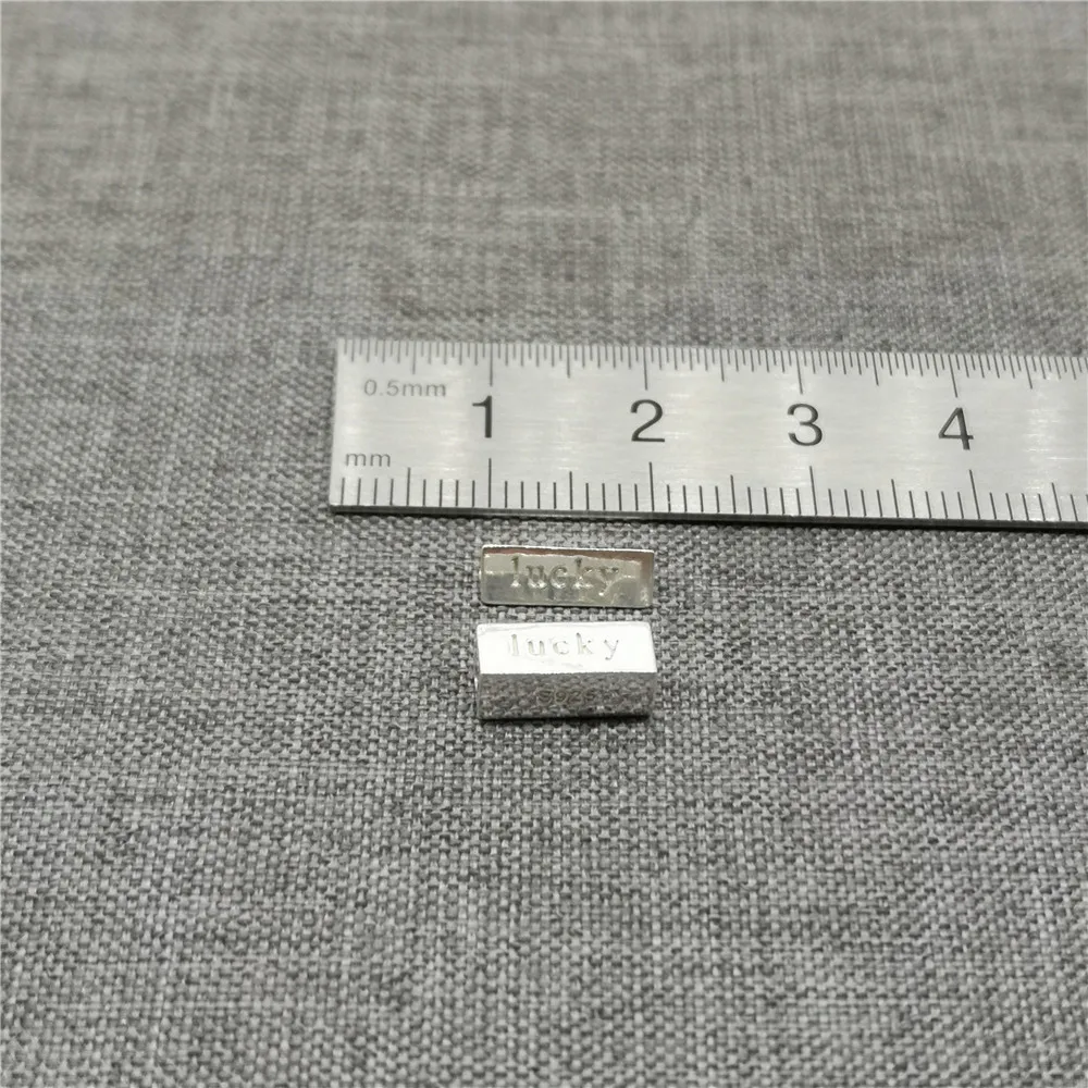 2 Pieces Lucky Cuboid Prism Beads in 925 Sterling Silver for Bracelet and Necklace Making