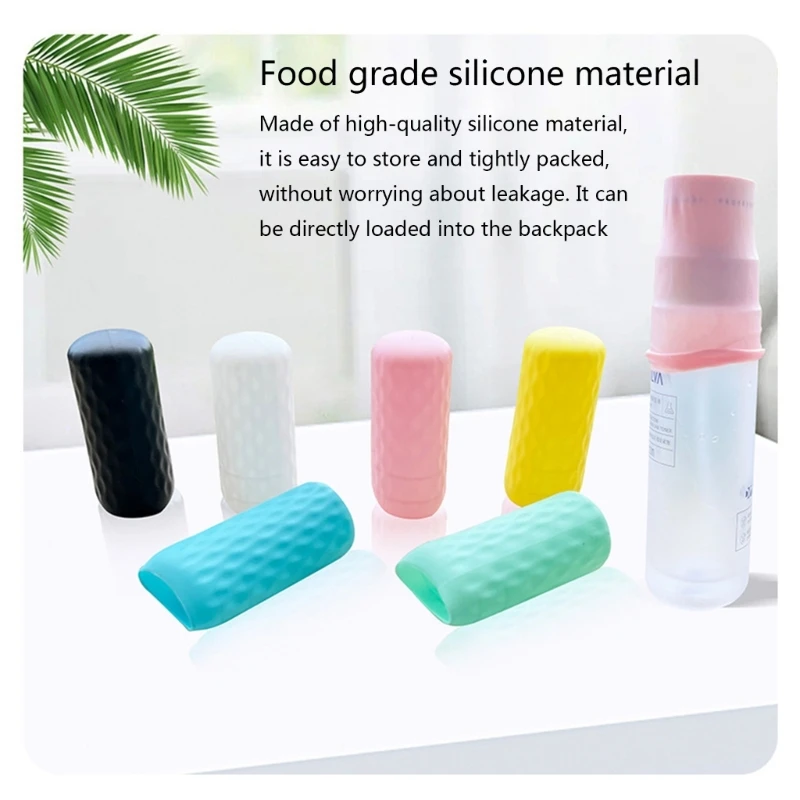Copribottiglie da in silicone a prova perdite Maniche elastiche per articoli da toeletta Dropshipping