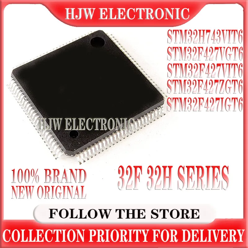 (1piece)100% New STM32H743VIT6 STM32F427VGT6 STM32F427VIT6 STM32F427ZGT6 STM32F427IGT6 STM32H743 VIT6 QFP Chipset