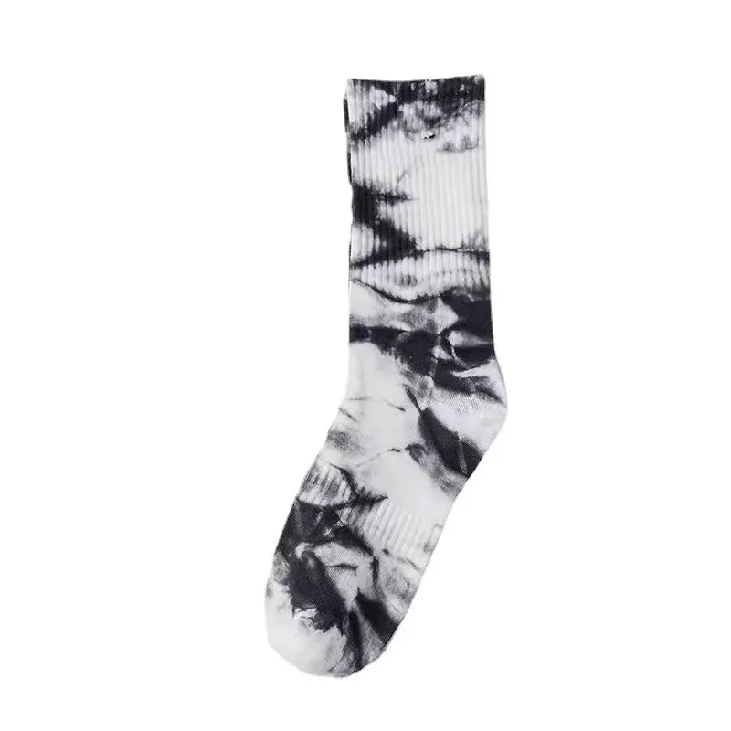 Long Tube Tie Dyed Hook Socks, Explosive Street Wear, Trendy and Fashionable Socks, Unisex Skateboarding, Sports, Leisure, and F