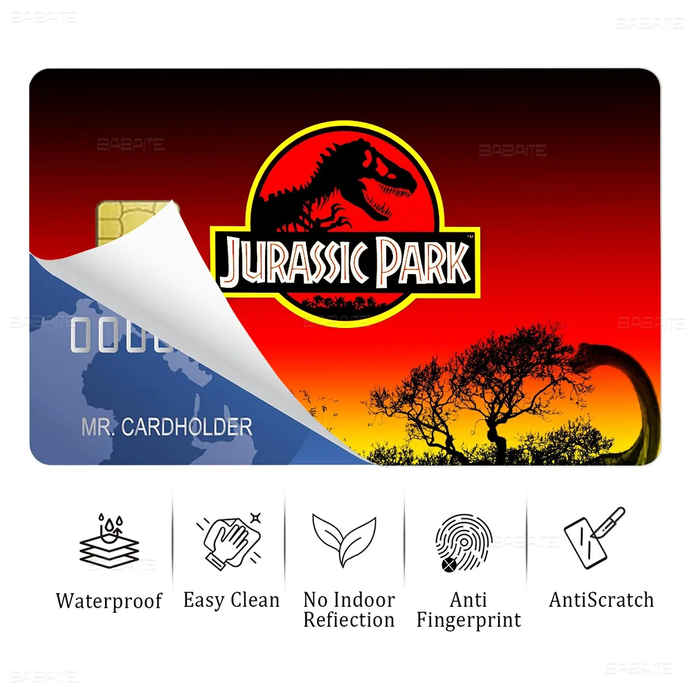 Classic J-JurassicS P-Park Film Different Styles Poker Sticker Film Tape Skin For Credit Card Debit Card Big Chip