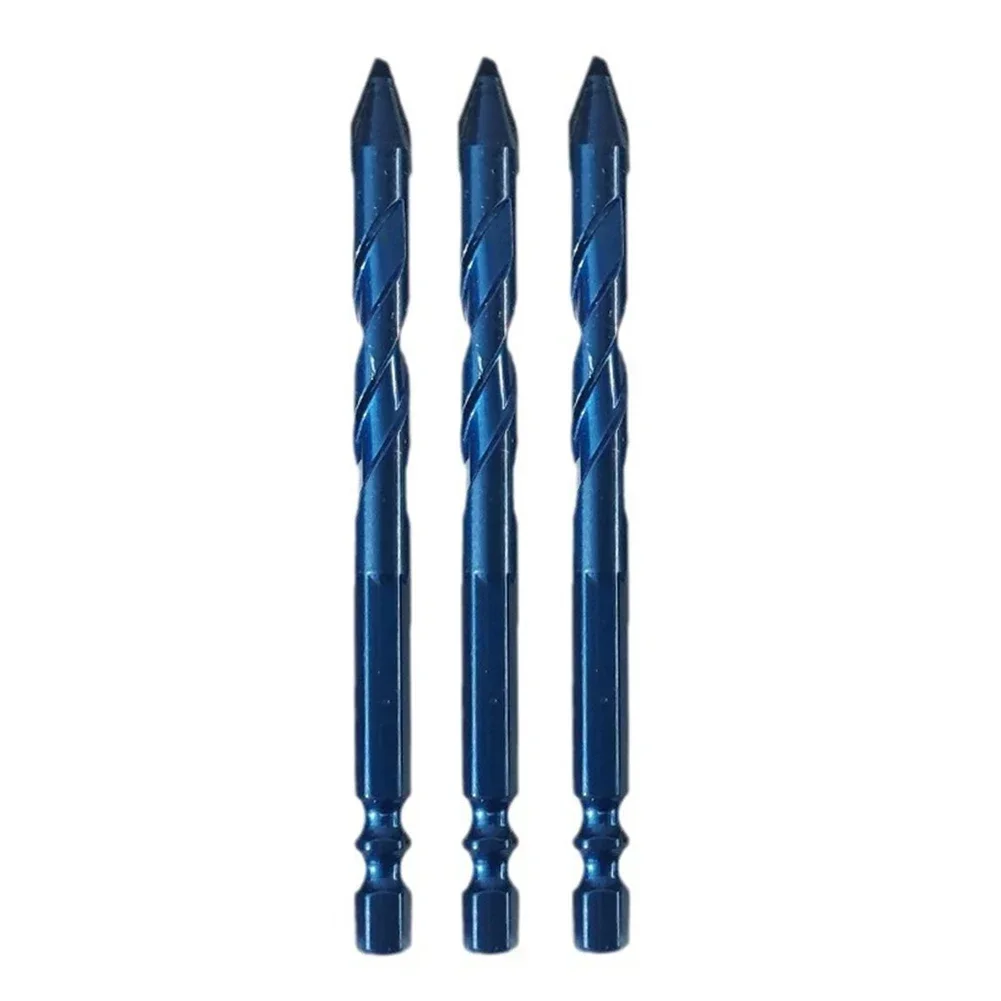 3pcs Eccentric Drill Drilling For Glass Tile Punching Rock Slab Triangle 6mm 8mm Carbide Drill Bit For Drlling On Drywall