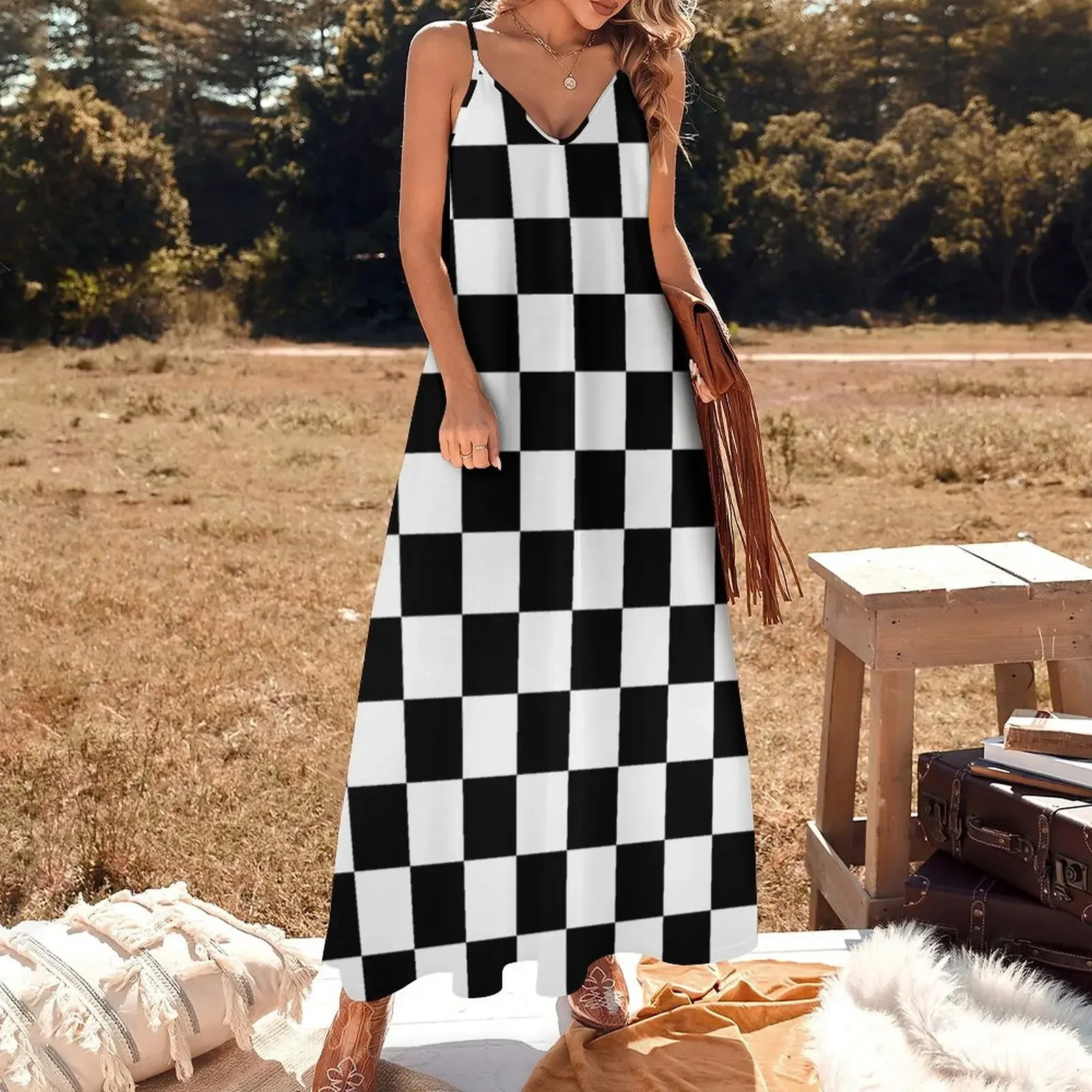 Mod Checkers Sleeveless Dress dress party night Summer dresses for women wedding dresses for woman Dress