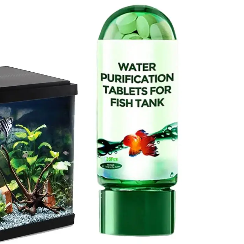 

Purification Tablet Aquarium Water Purification Solution Tablet Fast Aquarium Water Filter Effective Fish Bowl Cleaning Solution